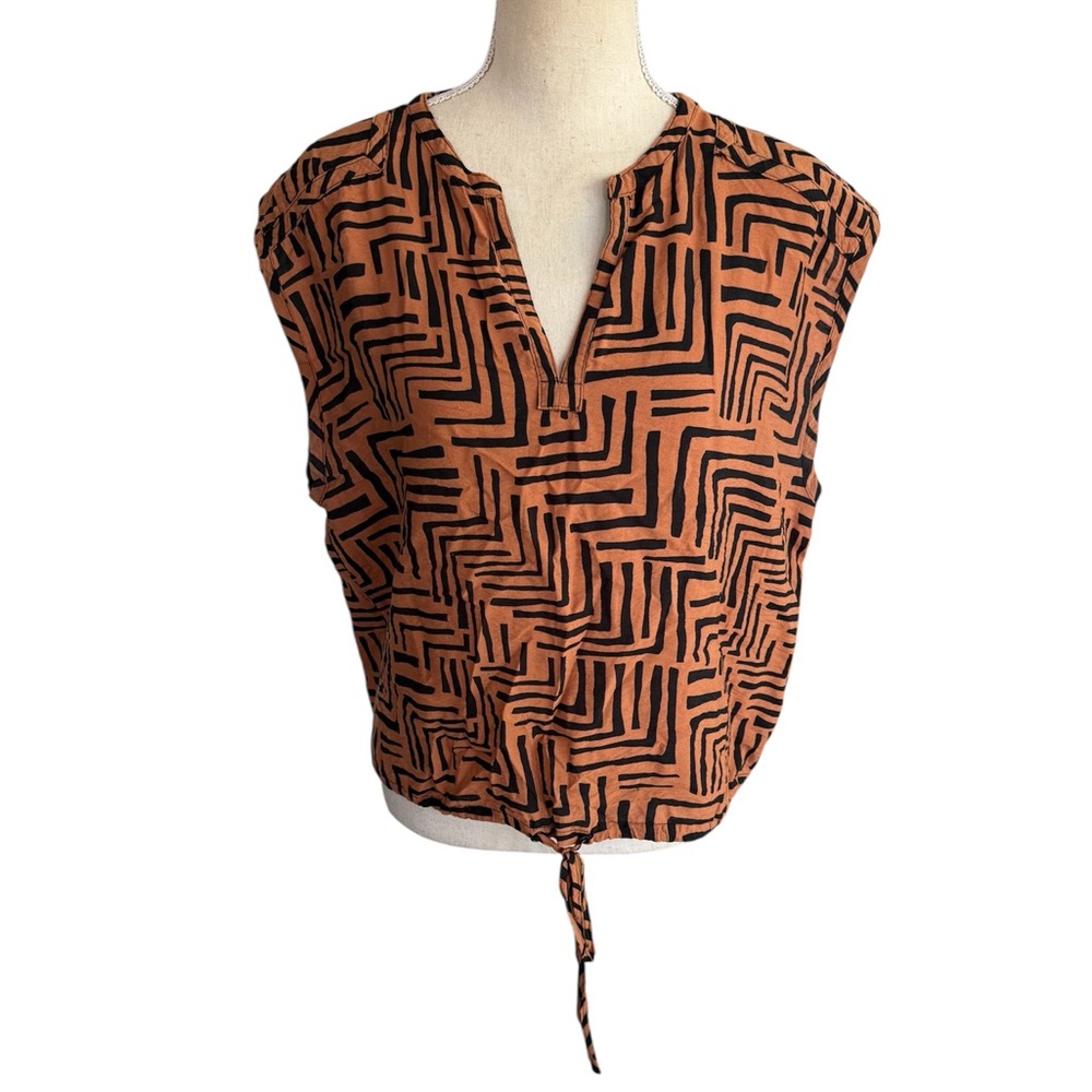 Nine West Patterned Drawstring Blouse - image 2